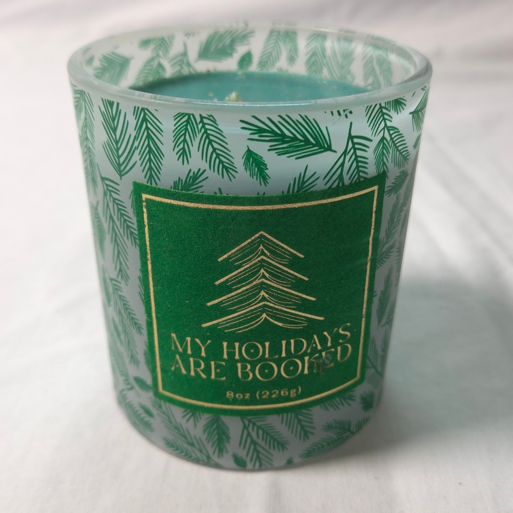 Designworks Ink What A Novel Idea Persimmon Chestnut 8oz Soy Blend Candle Teal